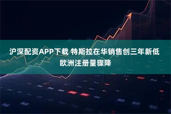沪深配资APP下载 特斯拉在华销售创三年新低 欧洲注册量骤降